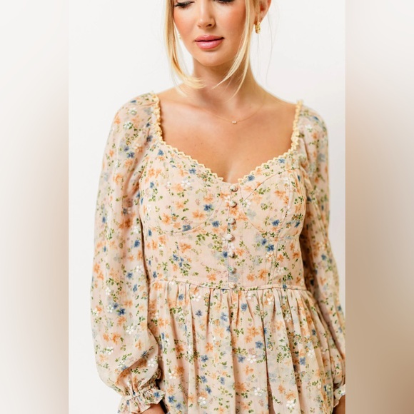 Floral Tiered Maxi Dress, M, NWT - Picture 4 of 15